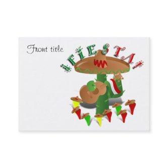 Fiesta Cactus with Guitar & Dancing Peppers