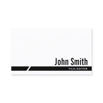 Film Editor Minimalist Black Stripe
