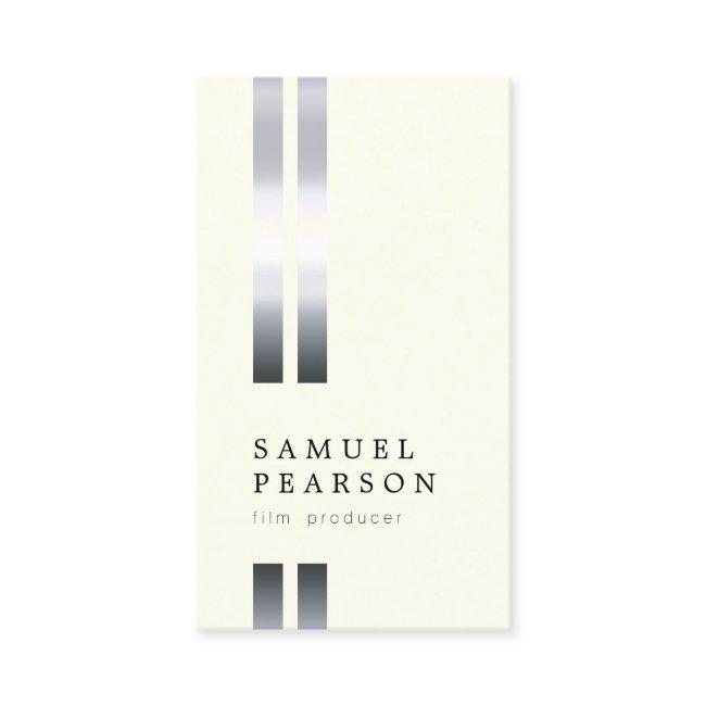 Film Producer Double Faux Silver Stripe