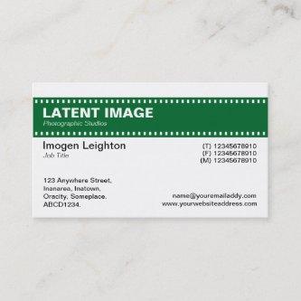 Film Strip Header - Forest Green and White