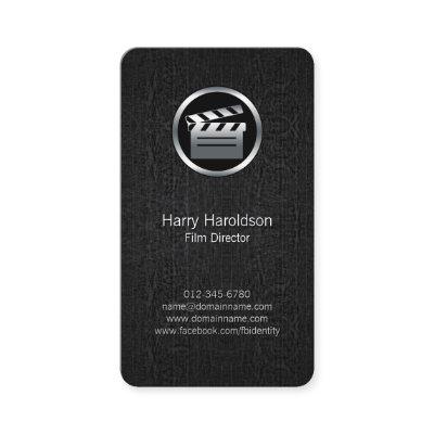 FilmDirector Clapperboard BlackGrunge BusinessCard