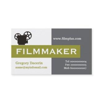 Filmmaker grey, white, olive green eye-catching