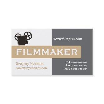 Filmmaker grey, white, tan eye-catching