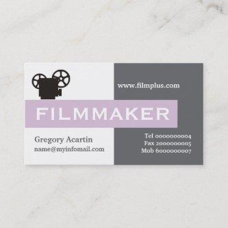 Filmmaker grey, white, thistle purple
