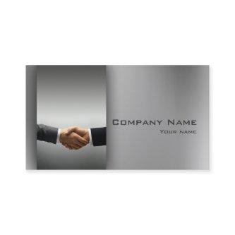 Financial Advisor Corporate Hand Shake Grey Card