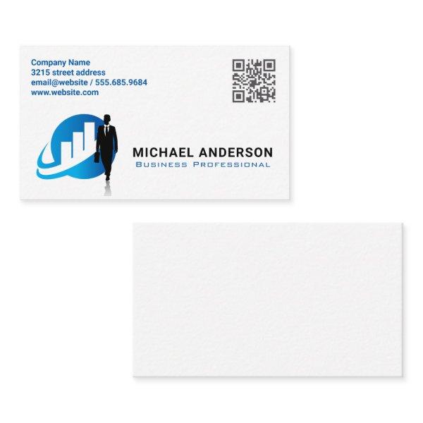 Financial Graph | Business Man | QR Code