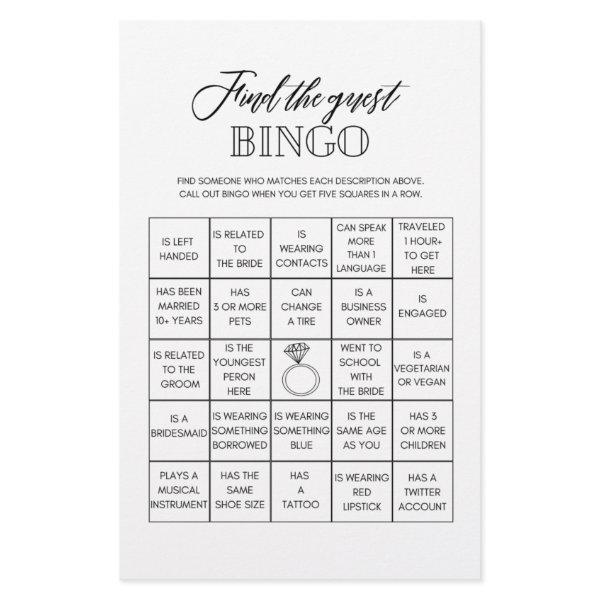 Find the guest bingo bridal shower game flyer