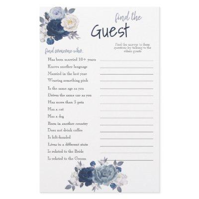 Find the Guest Bridal Game Card Flyer