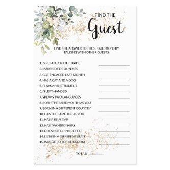 Find the Guest Herbal Bridal Shower Game Card Flyer