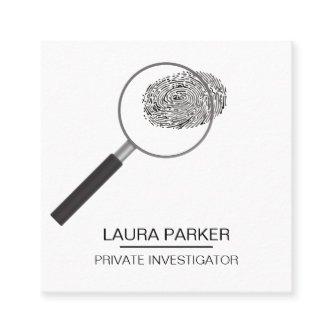 Finger Print Investigator Security Detective Square