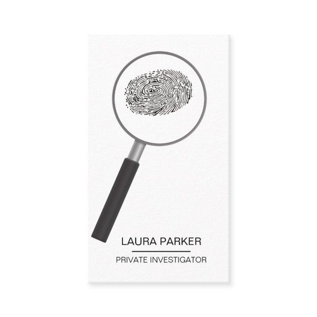 Finger Print Private Investigator Detective