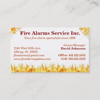 Fire alarm system repair extinguisher card