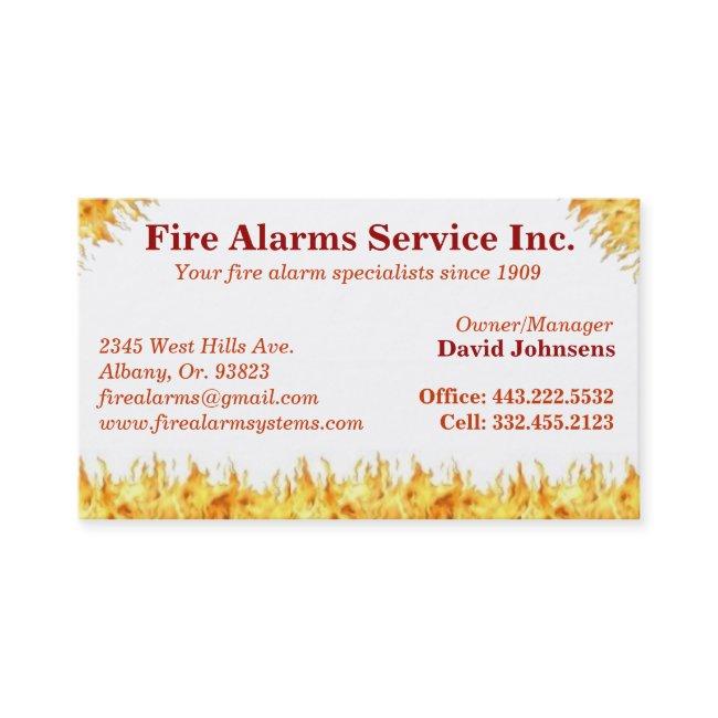 Fire alarm system repair extinguisher card