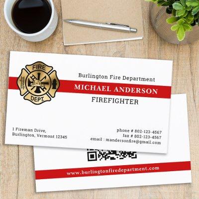 Fire Department Customize QR Code Logo Firefighter