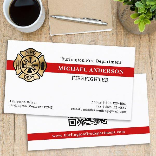 Fire Department Customize QR Code Logo Firefighter