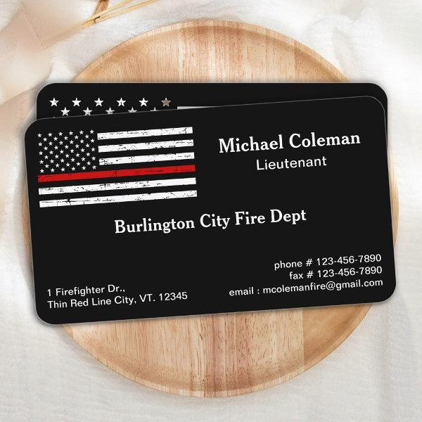 Fire Department Thin Red Line Premium Firefighter