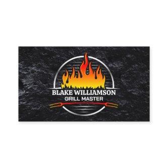 Fire Metallic Grill Pit Logo