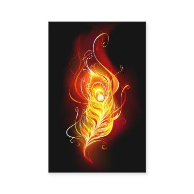 Fire Peacock Feather Discount Card