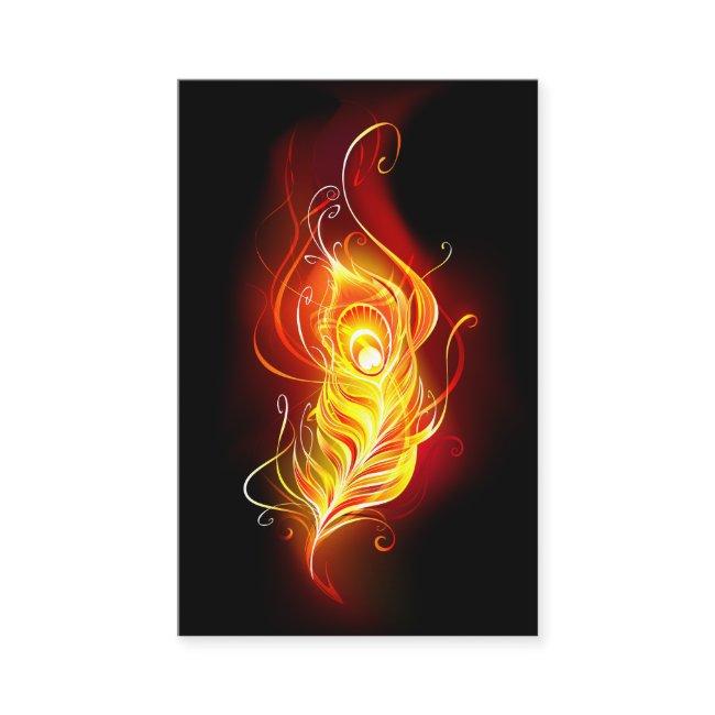 Fire Peacock Feather Discount Card