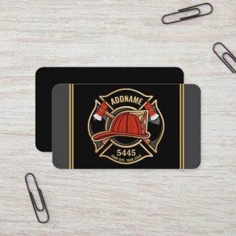 Firefighter ADD NAME Fire Station Department Badge