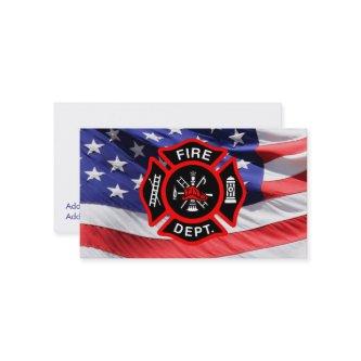 Firefighter American Flag Maltese Cross