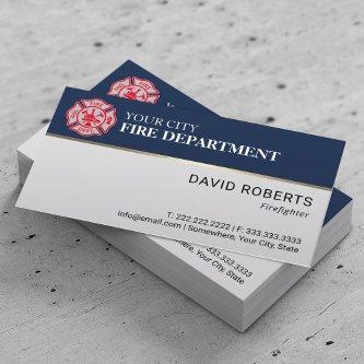 Firefighter Custom Color Fire Department Logo Navy