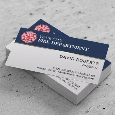 Firefighter Custom Color Fire Department Logo Navy