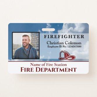Firefighter Employee Photo Name ID Card Custom   Badge