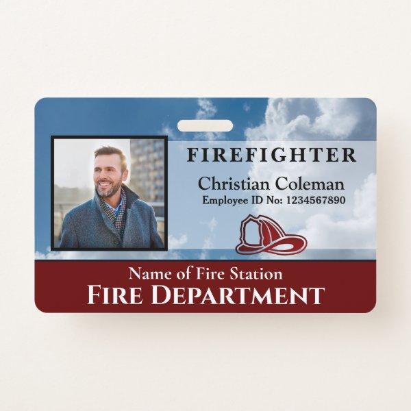 Firefighter Employee Photo Name ID Card Custom  Badge