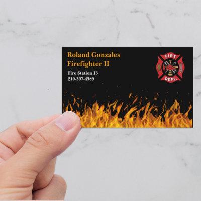 Firefighter Flames and Logo