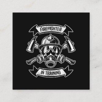 Firefighter In Training Axe Gas Masks Aspirant Square