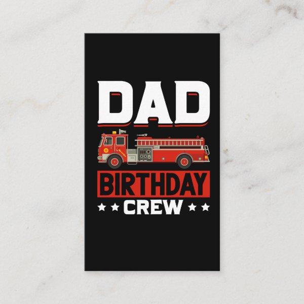Firefighter Kids Fire Truck Dad Birthday Crew