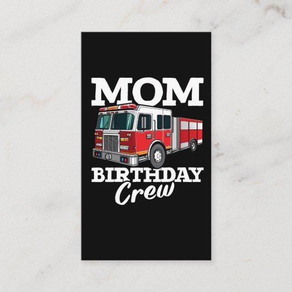 Firefighter Kids Fire Truck Mom Birthday Crew