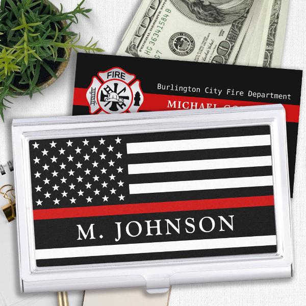 Firefighter Personalized Thin Red Line  Case