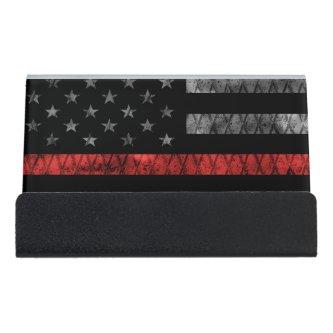 Firefighter Thin Red Line Flag Desk  Holder