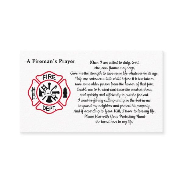 Fireman's Prayer Maltese Thin Red Line Firefighter