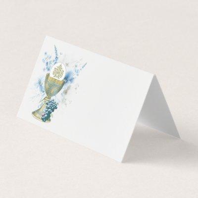 First Communion Floral Eucharist Host Chalice