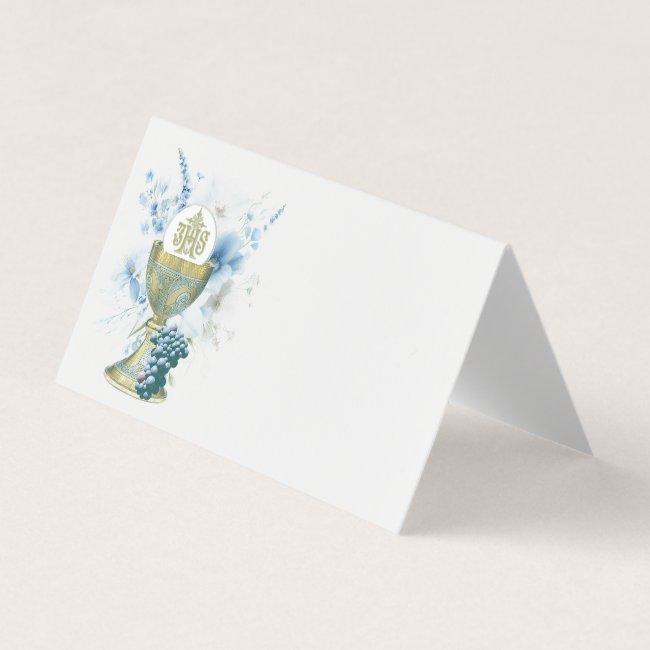 First Communion Floral Eucharist Host Chalice