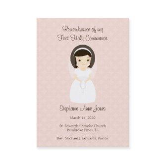 First Holy Communion Brunette Girl