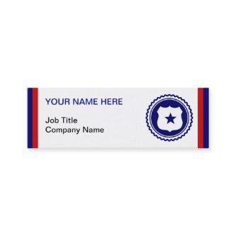 First Responder Blue Police Badge Mini
