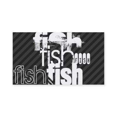Fish; Black & Dark Gray Stripes