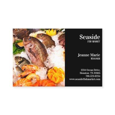 Fish Market In Black Background