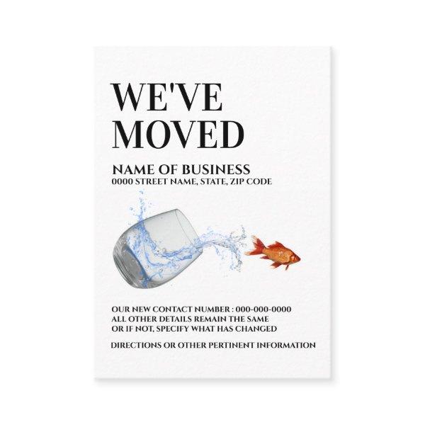 Fish out of water moving announcement
