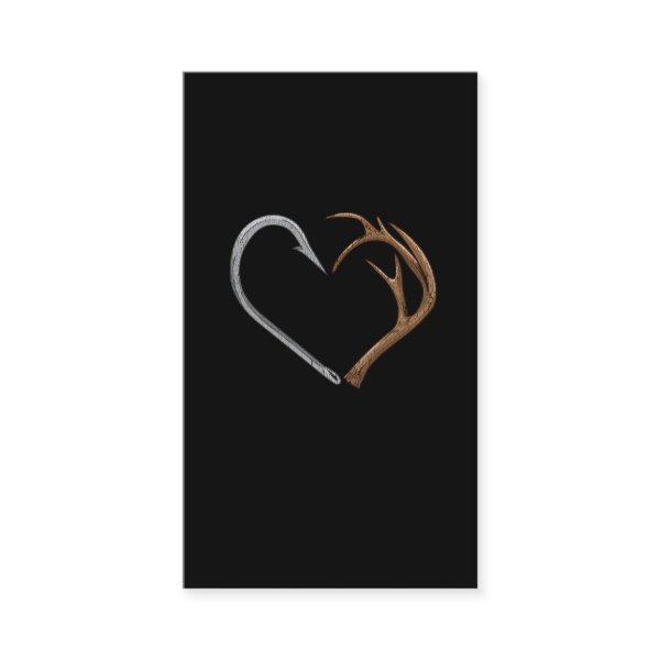 Fishhook Elk Antler Heart Hunting Love