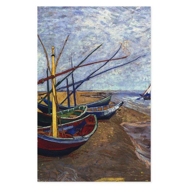 Fishing Boats on Beach Stationery