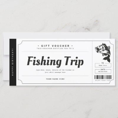 Fishing Trip  Gift Ticket Voucher Certificate