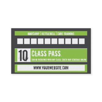 Fitness Class  10 Class Pass Card