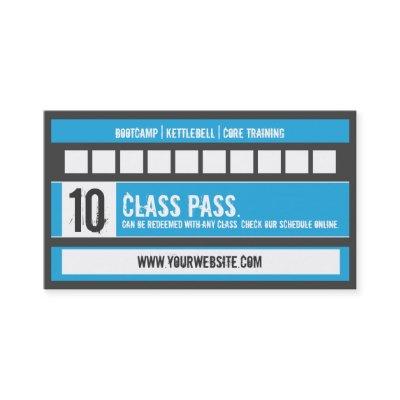 Fitness Class  10 Class Pass Card