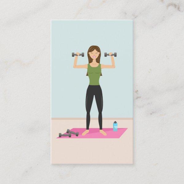 Fitness Girl Illustration Personal Trainer