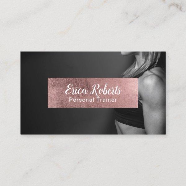 Fitness Girl Personal Trainer Rose Gold Label